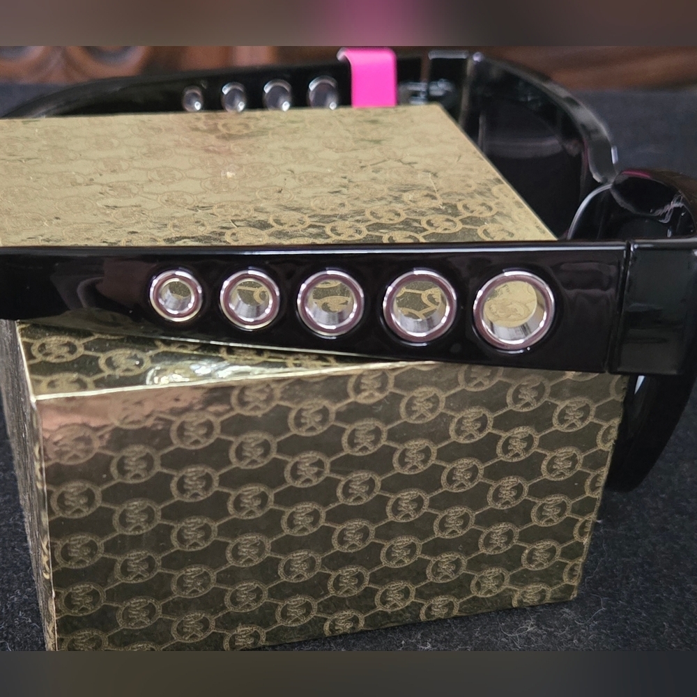 Betsey Johnson Black Sunglasses with Silver Accents - Picture 7 of 8
